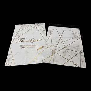 (10) 10 x 13 ‘Thank You’ Geometric Self-Sealing Poly Mailers Shipping Envelopes